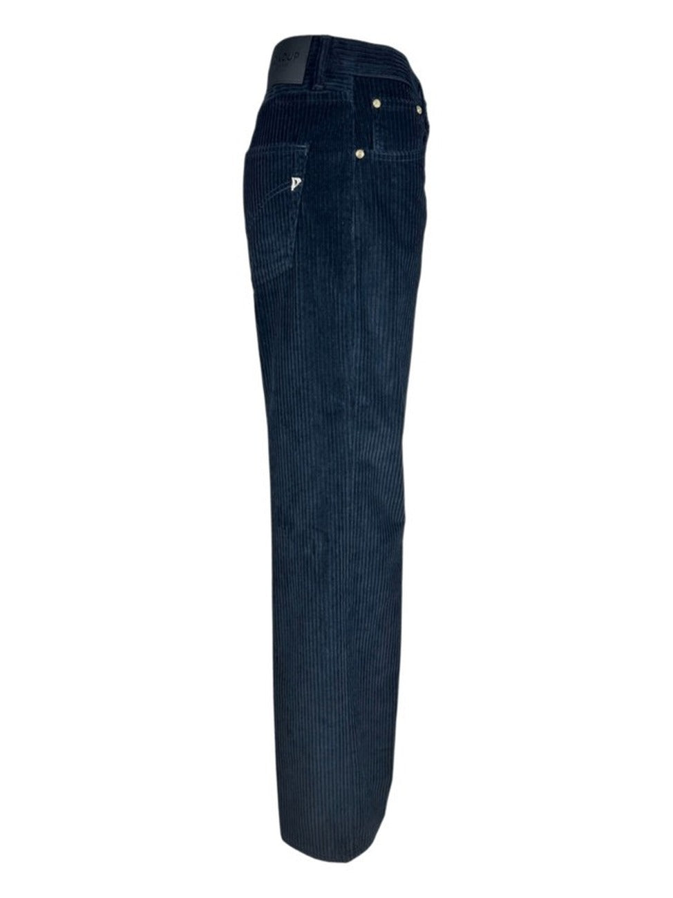 Wide-Leg Velvet Pants With Jewel-Button Closure