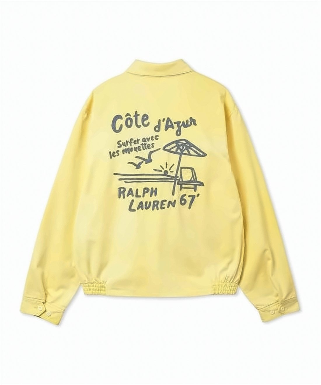 Lightweight Yellow Cotton Jacket with Vintage Graphics