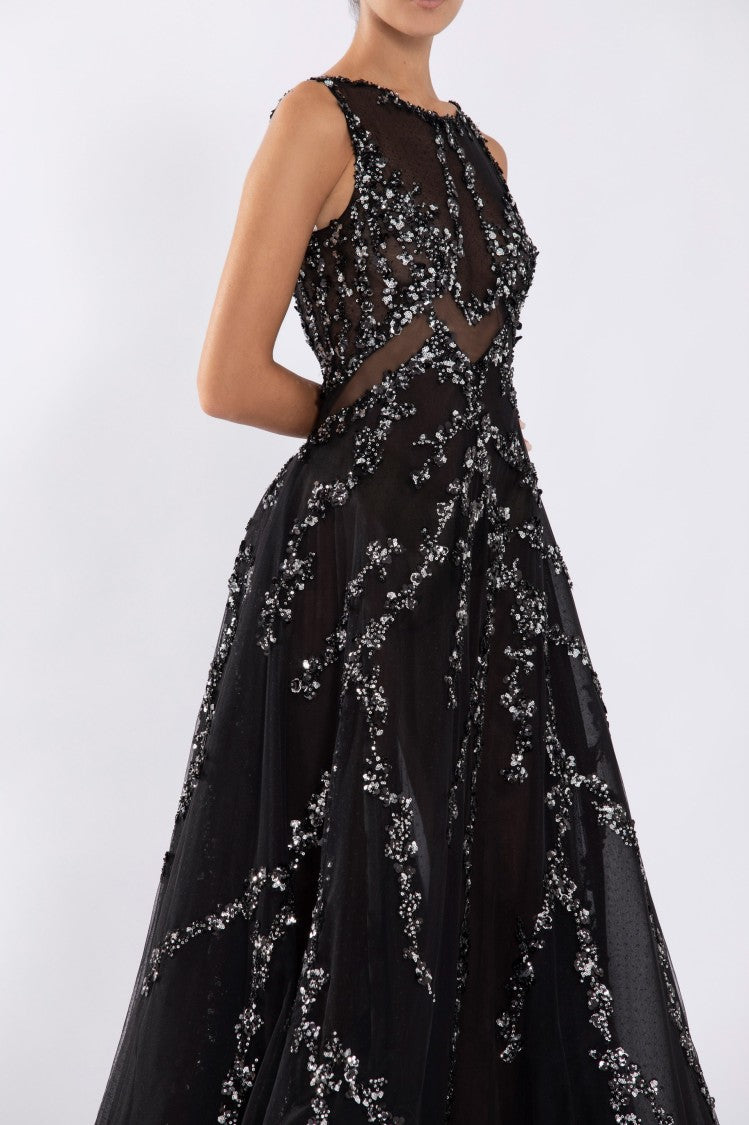 Tulle Dress With Beading