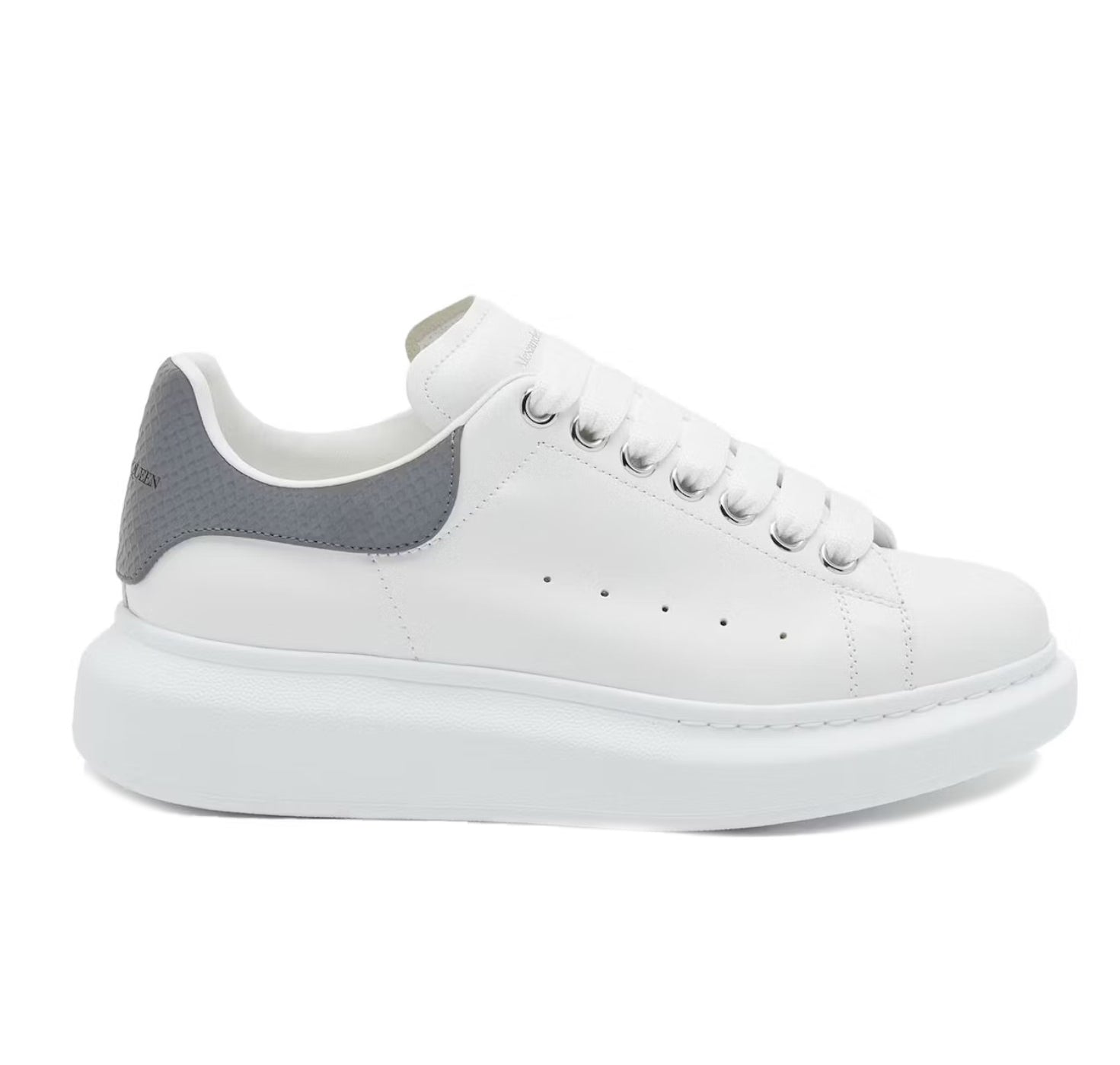 Smooth White Leather Sneakers
