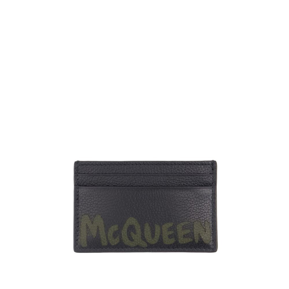 Card Holder - Leather - Black/Khaki