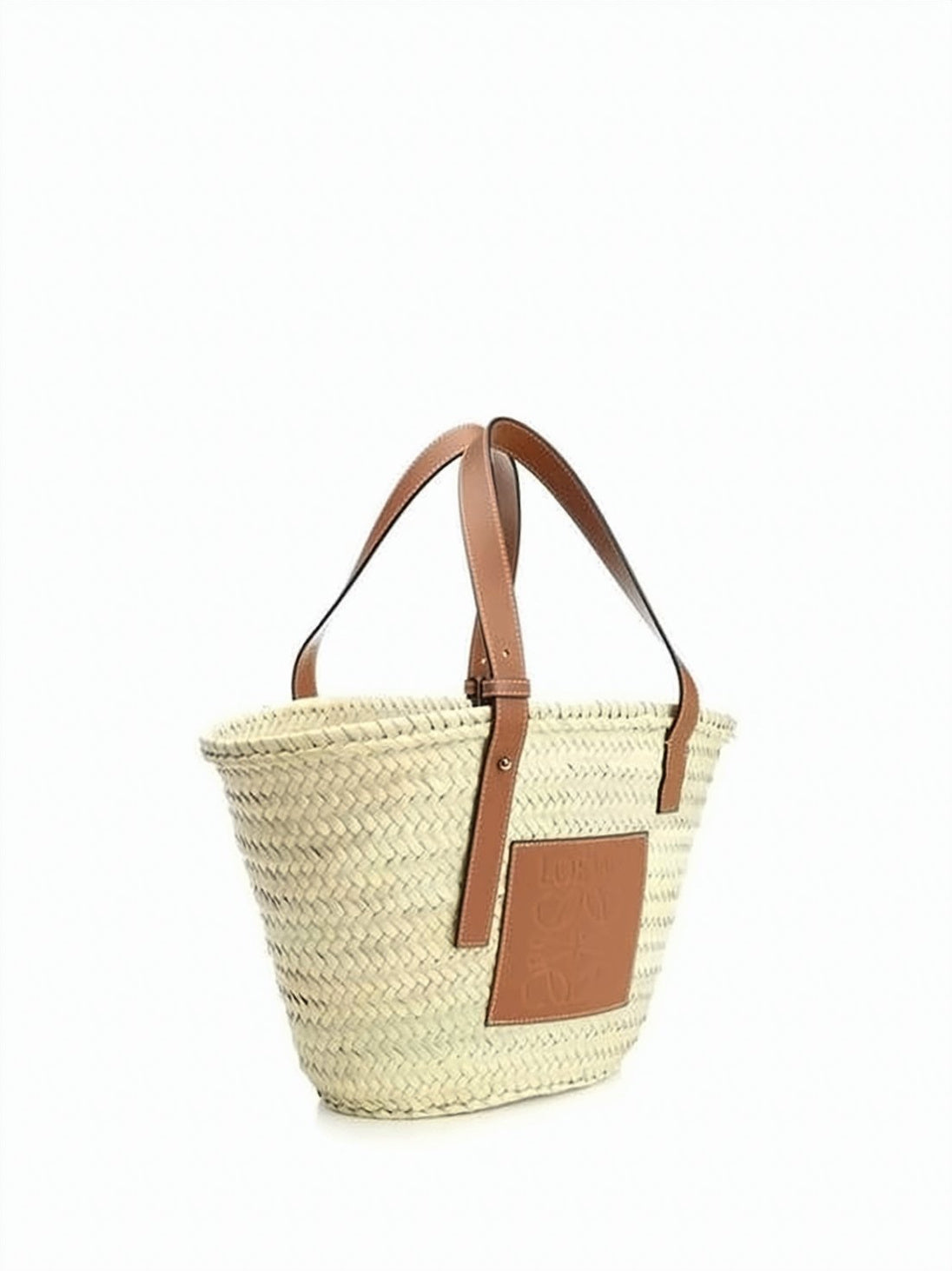 Woven Tote Bag With Sturdy Leather Handles