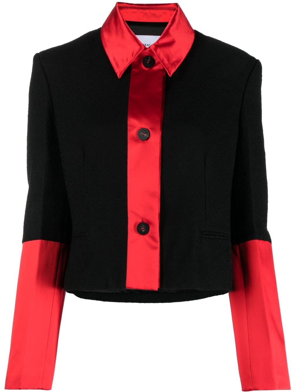 Color-Blocked Cropped Jacket