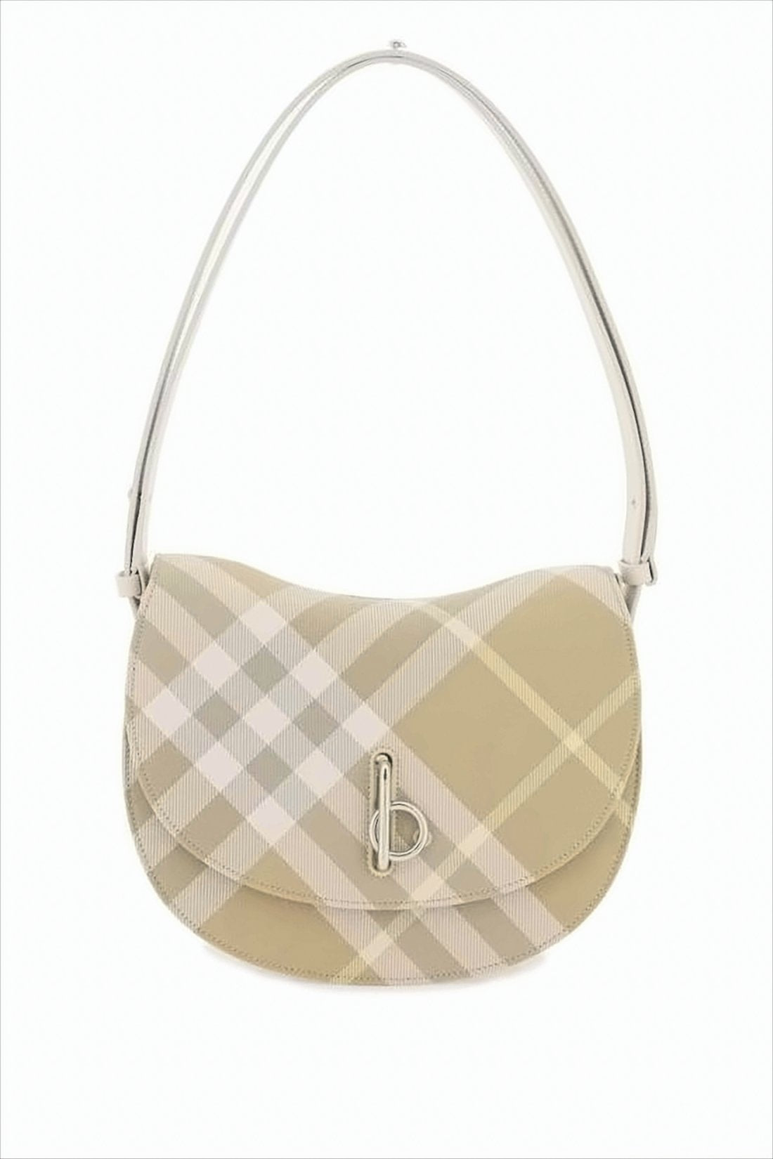 Curved Crescent Shape Burberry Shoulder Bag