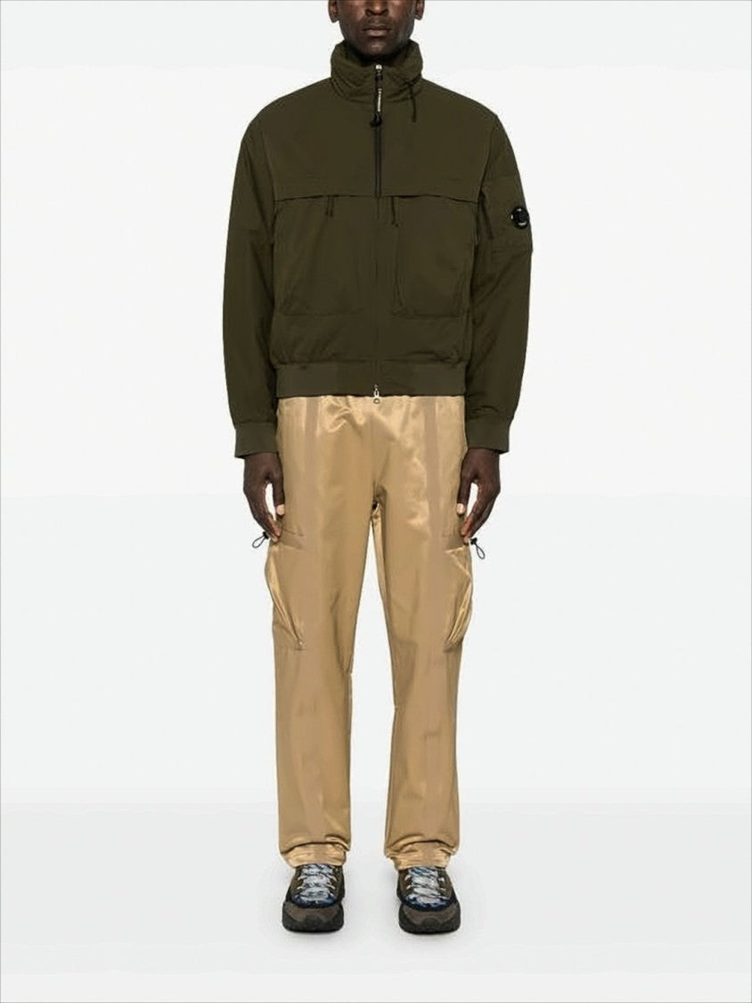 Cropped Padded Jacket With High Collar And Ribbed Cuffs