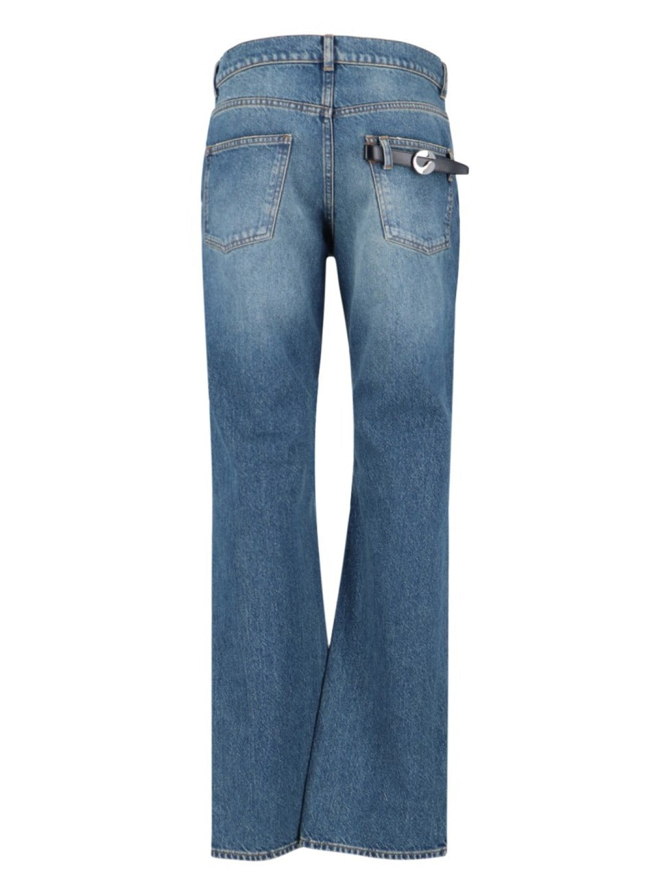 High-Waisted Light Blue Straight-Leg Jeans