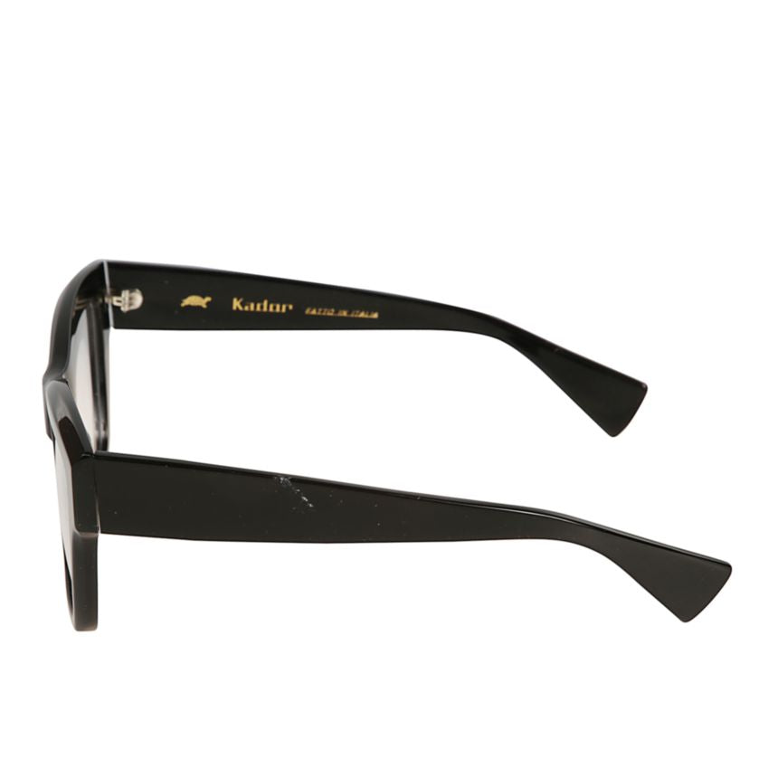 Charm Bold Rectangular Frame Sunglasses in Glossy Black Finish