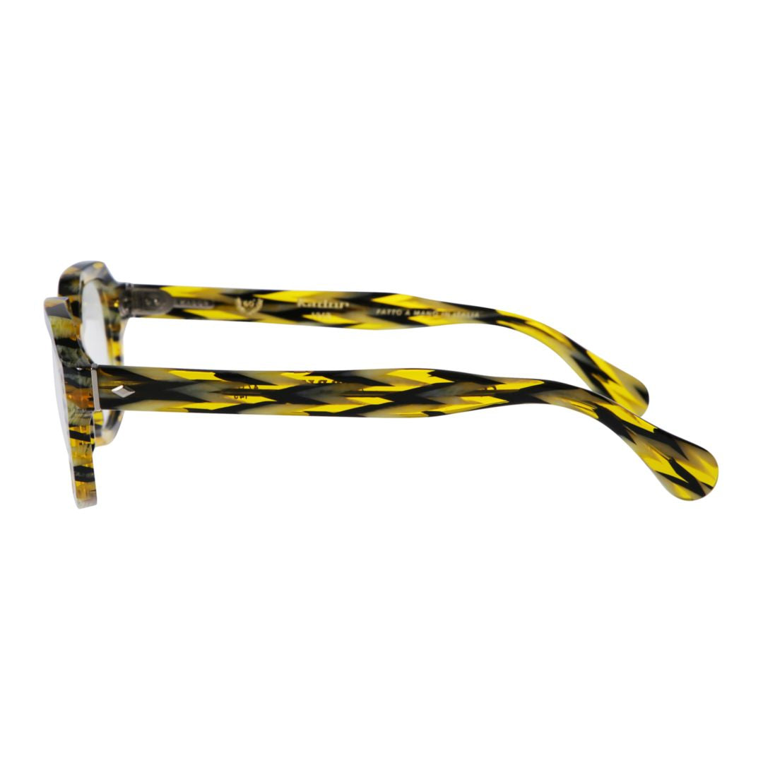 Orbit Special-V Geometric Frame Sunglasses with Distinctive Pattern
