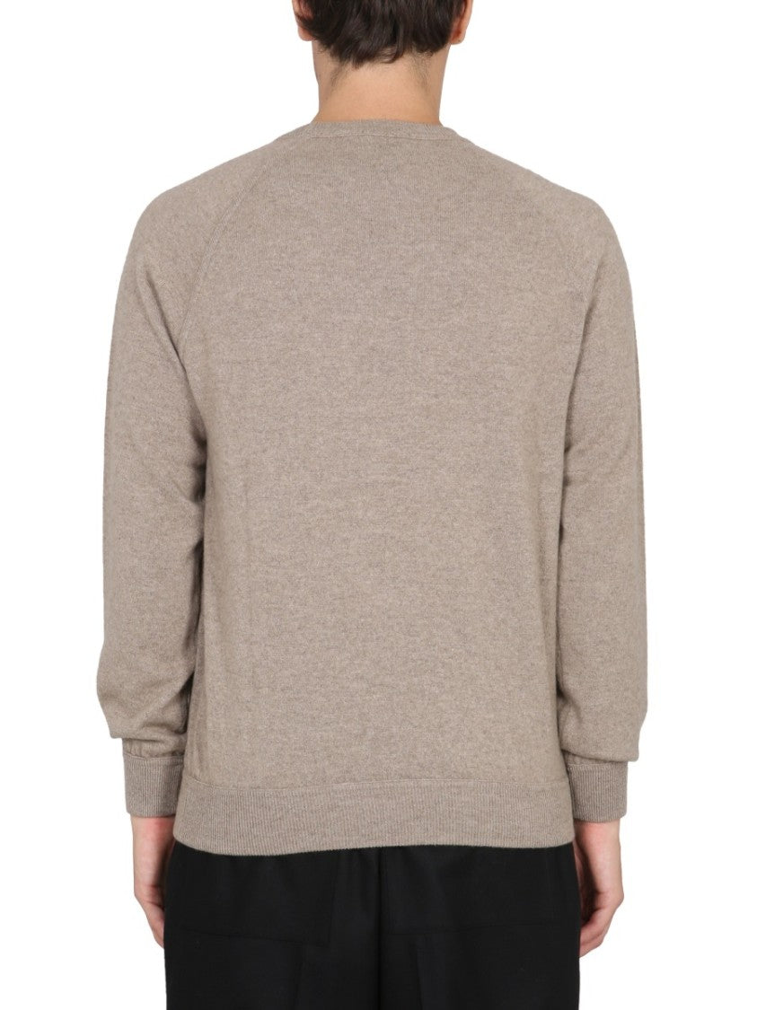Cashmere Sweater With Cross-Neck Design