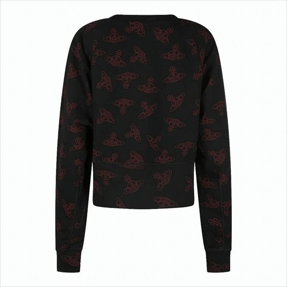 Long-Sleeve Black Shirt with Embroidered Orb Emblem