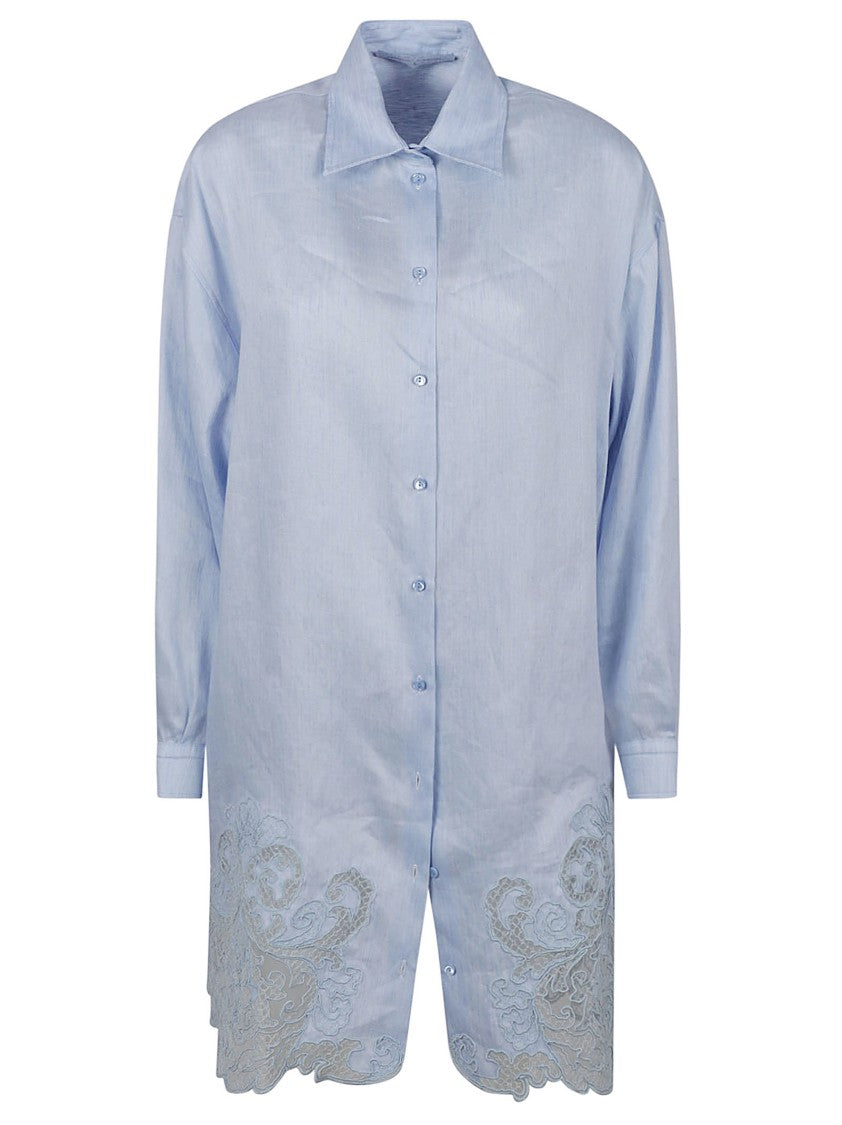 Relaxed Fit Shirt With Embroidery