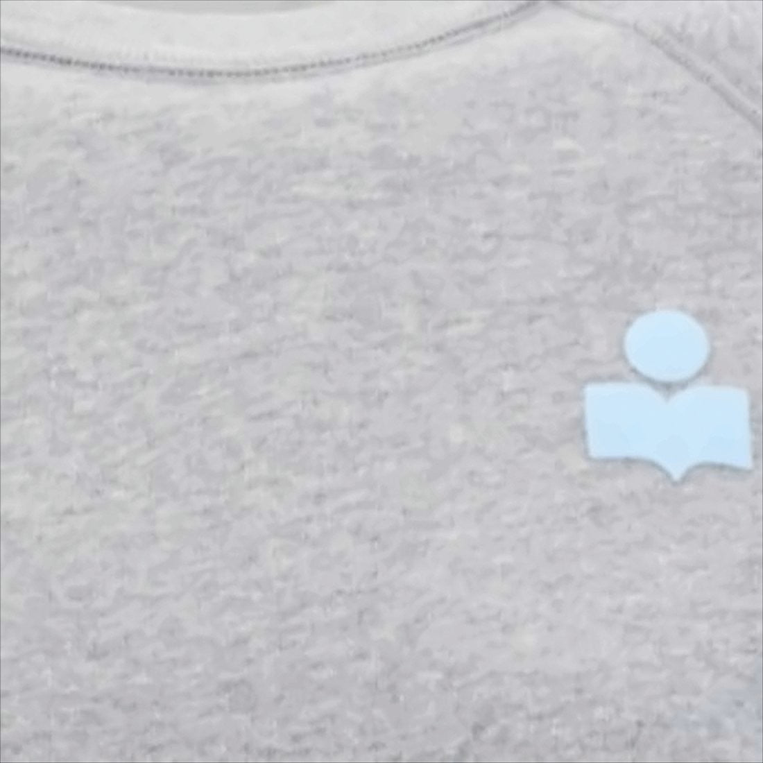 Heathered Grey Long-Sleeve Sweatshirt with Ribbed Cuffs