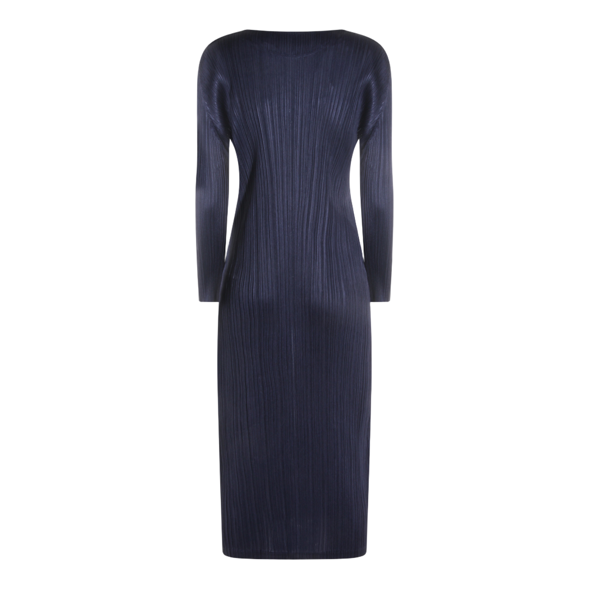 Body-Skimming Midi Dress with Long Sleeves