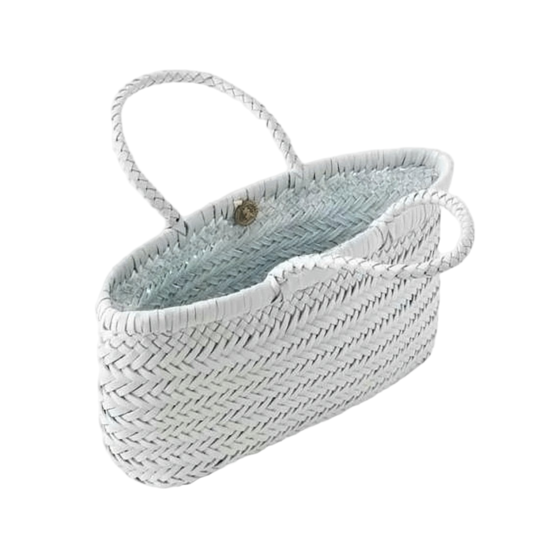 Woven Buffalo Leather Shoulder Bag