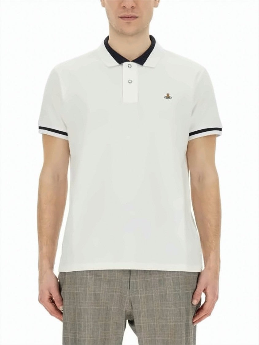 Short-Sleeve Polo Shirt with Contrast Detailing