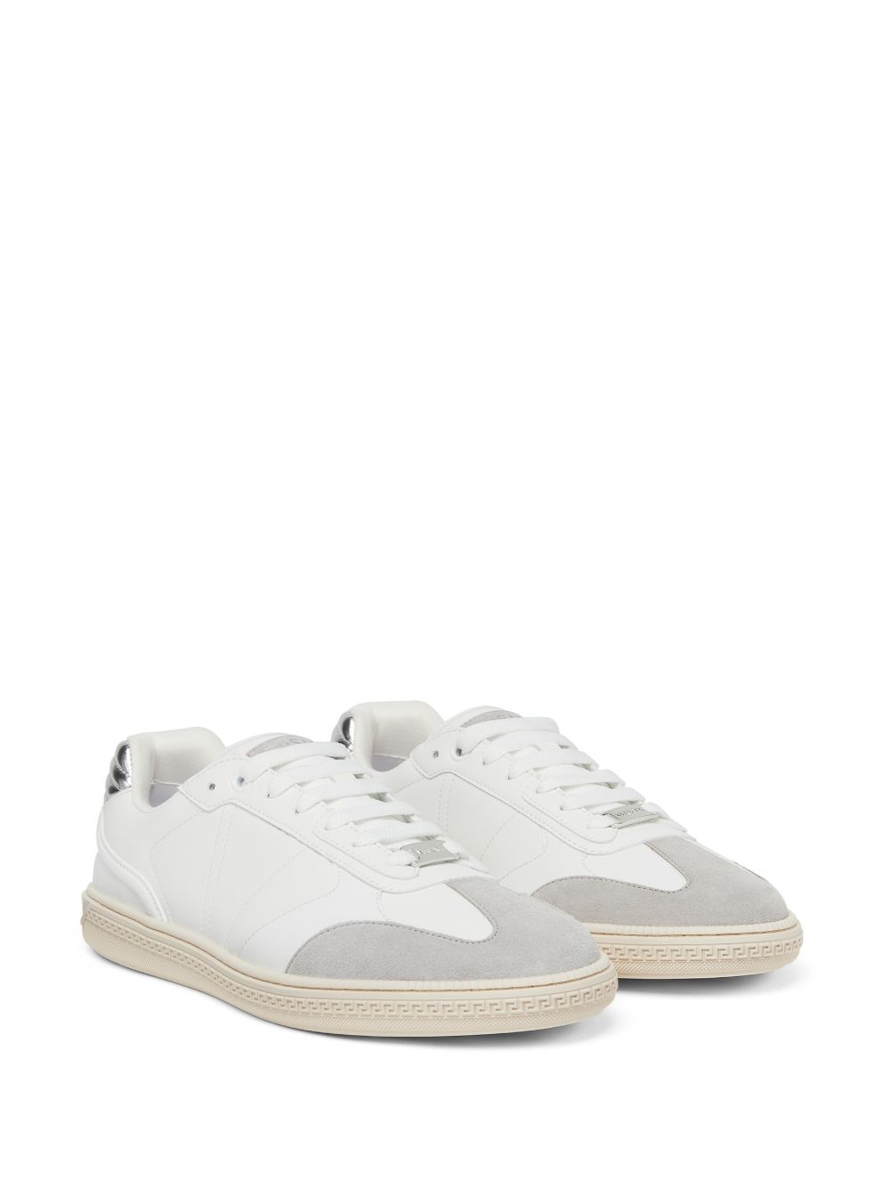 Low-Top Multicolour Sneakers With Silk And Nylon Accents