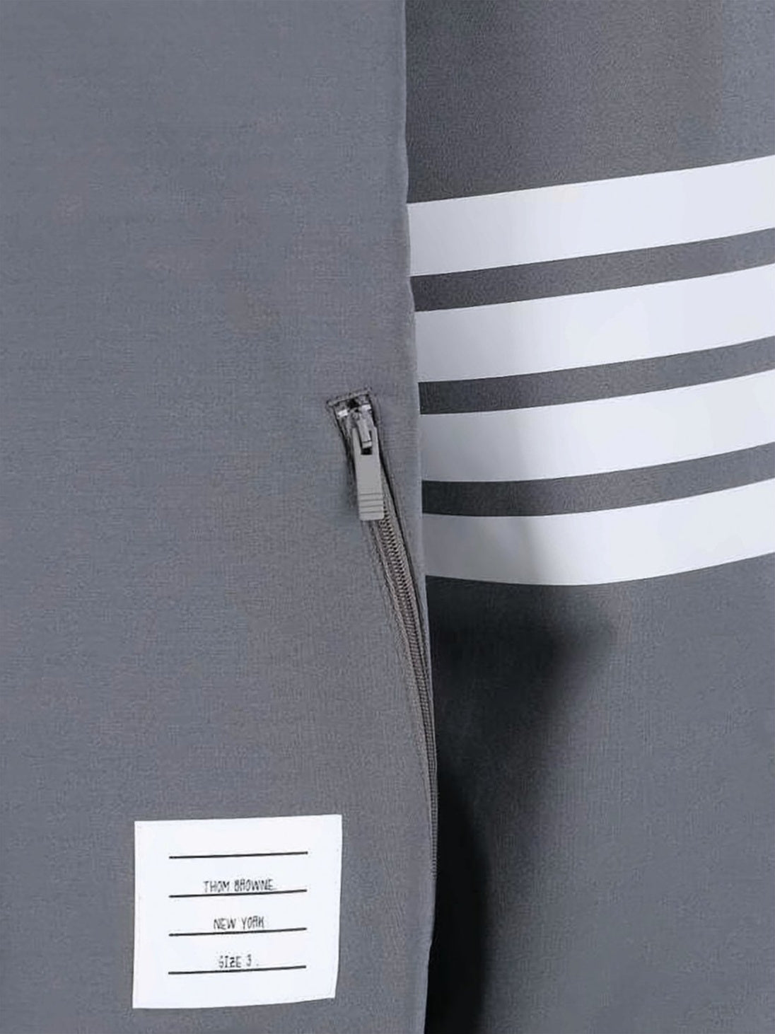 Cropped Grey Leather Jacket With Striped Accents