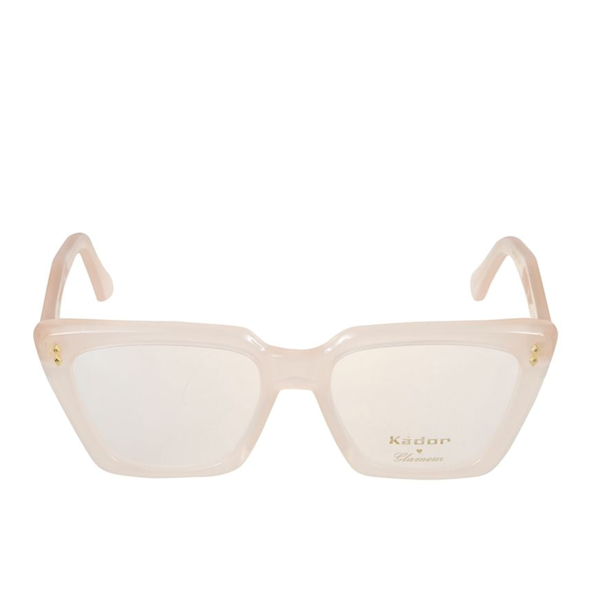 Kalipso Glamour Translucent Soft Beige Sunglasses with Gold-Toned Temples