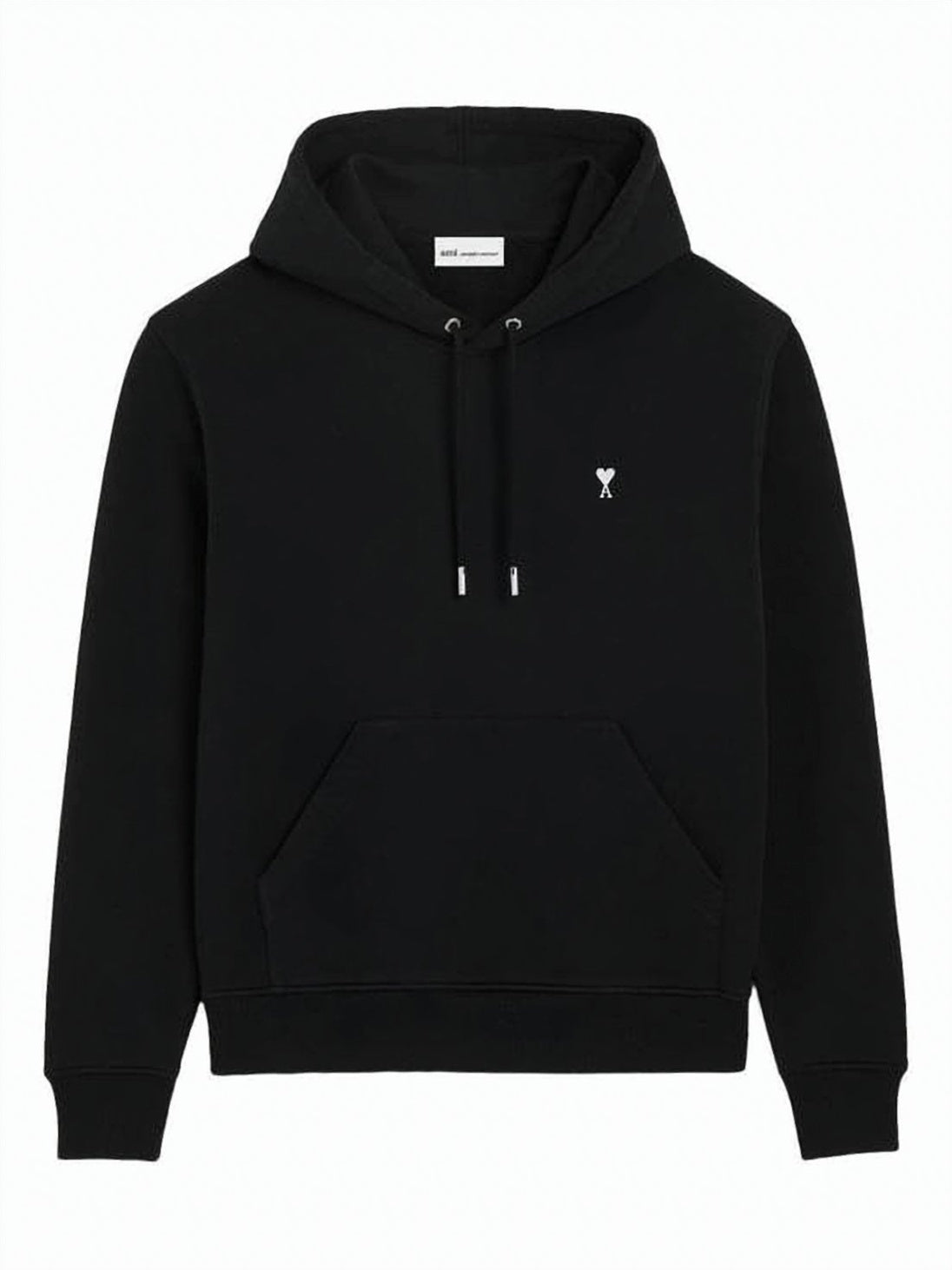 Black Pullover Hoodie with Heart Logo