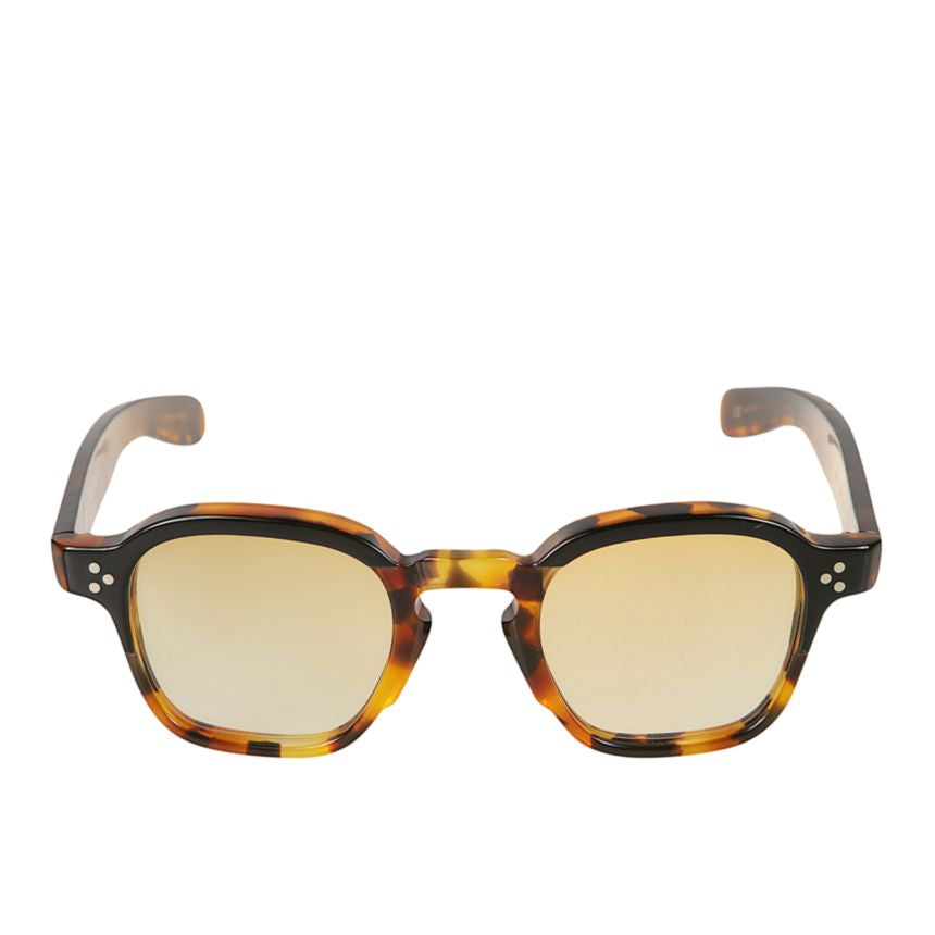 Jack Tortoiseshell Square Frame Sunglasses with Metallic Accents