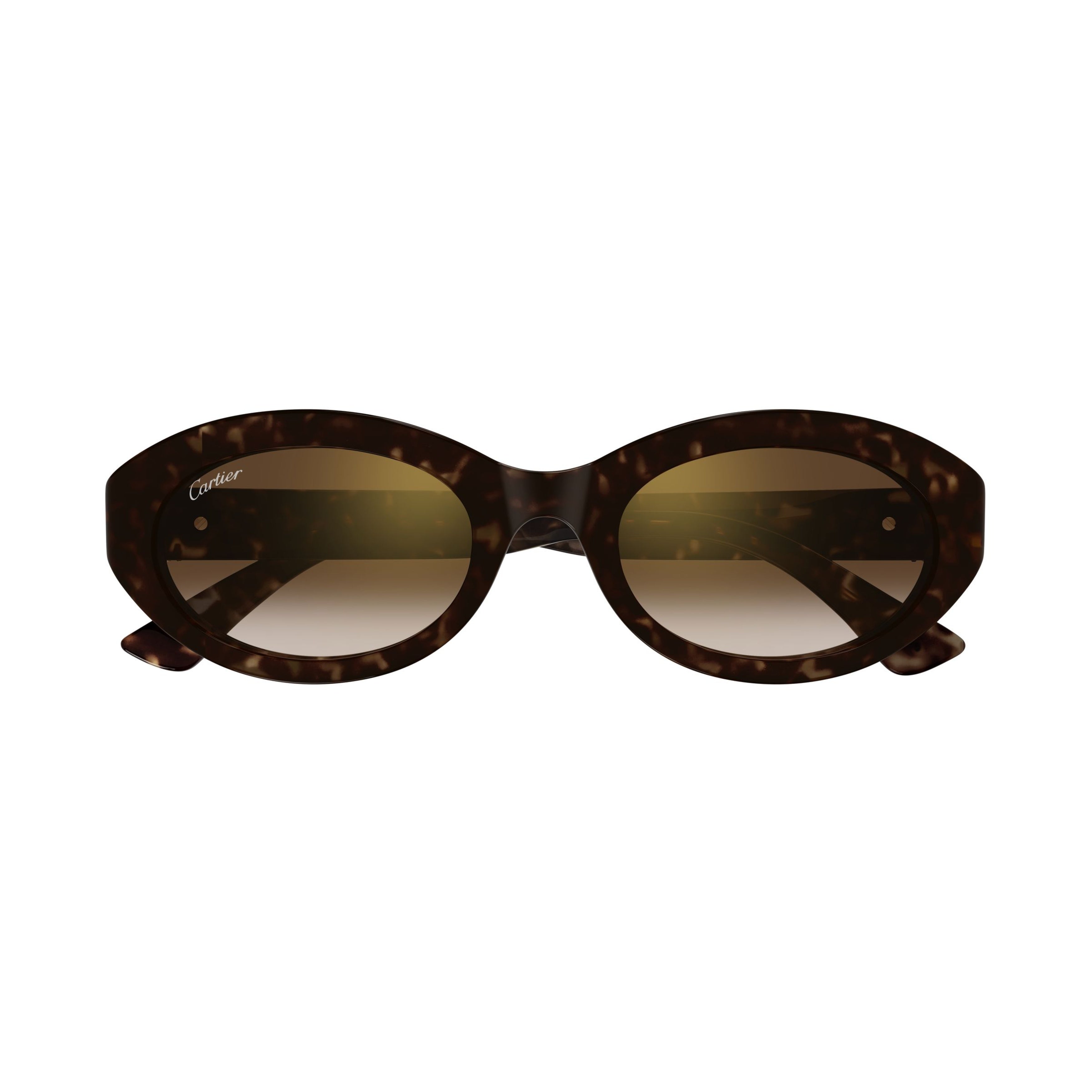 Tortoiseshell Oval Frame Sunglasses with Gradient Lenses