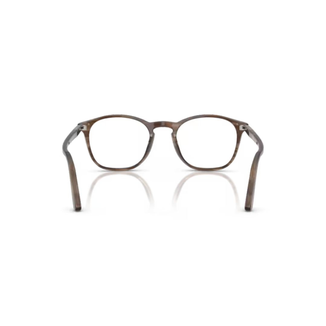 0po3007v Rounded Acetate Sunglasses with Tortoiseshell Pattern