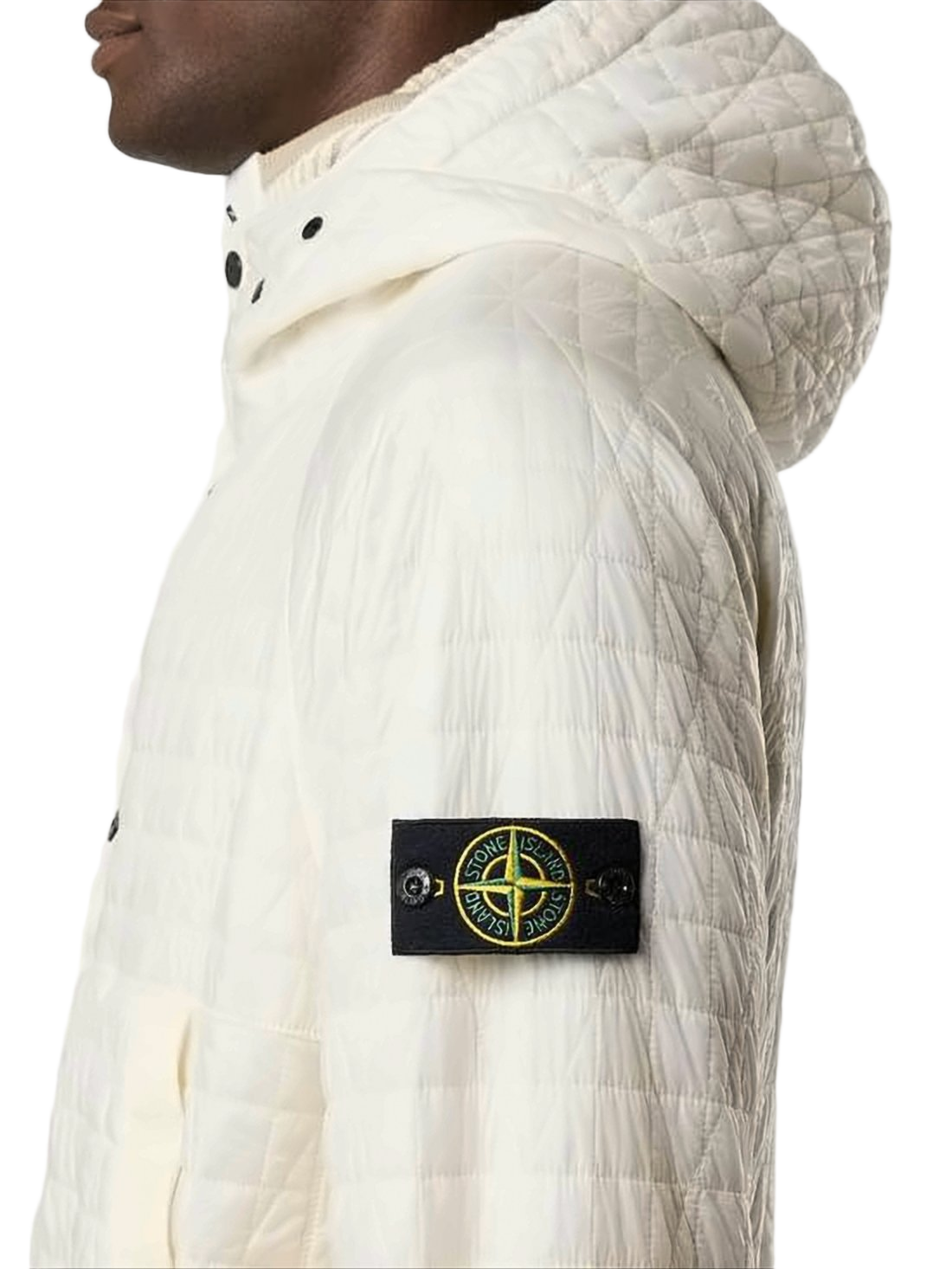 Textured White Quilted Jacket
