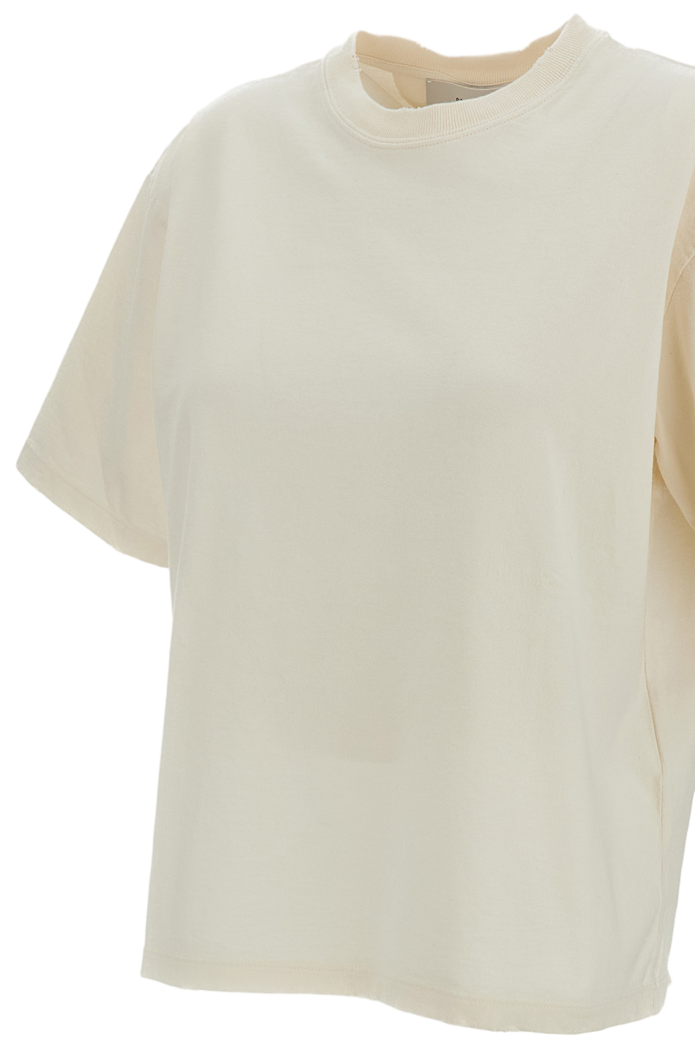 Boxy-Fit Cotton Jersey T-Shirt with Vintage Distressed Finish