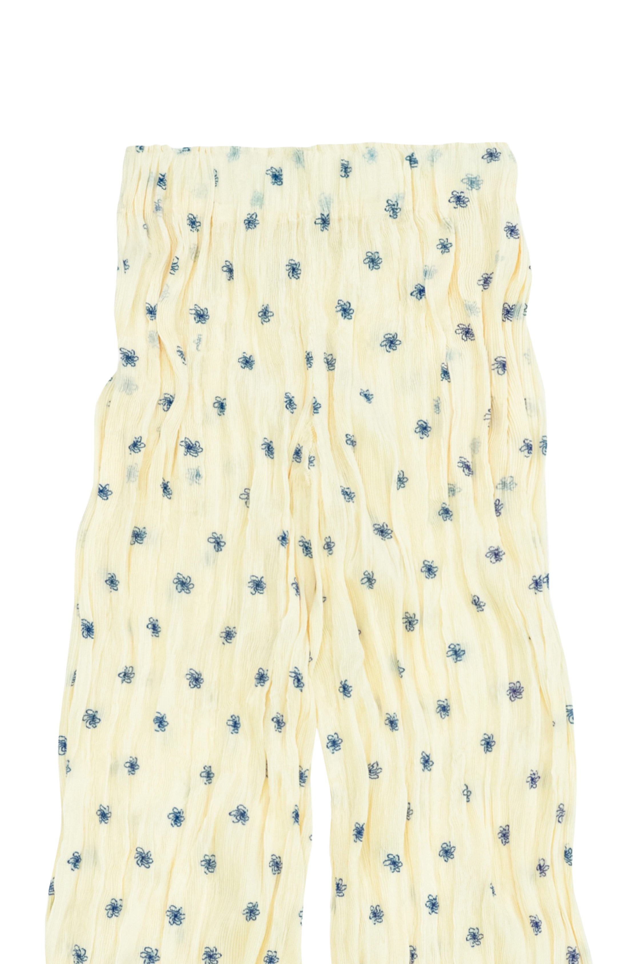Pleated Pants With Floral Pattern