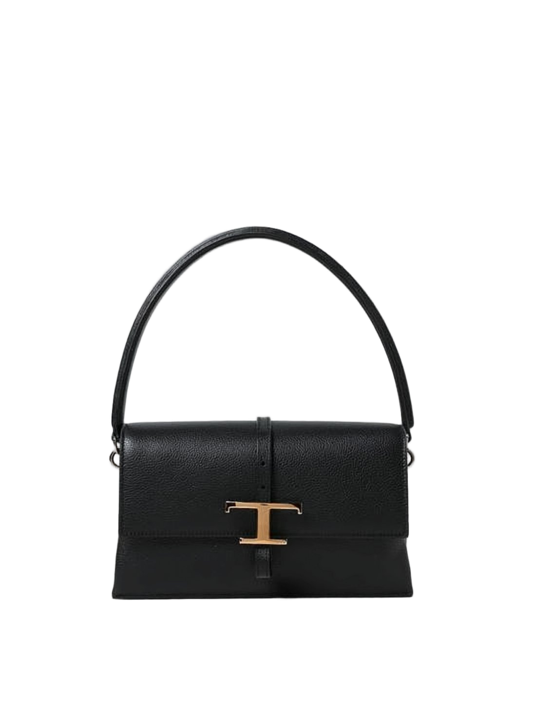 Structured Black Calf Leather Tote Bag