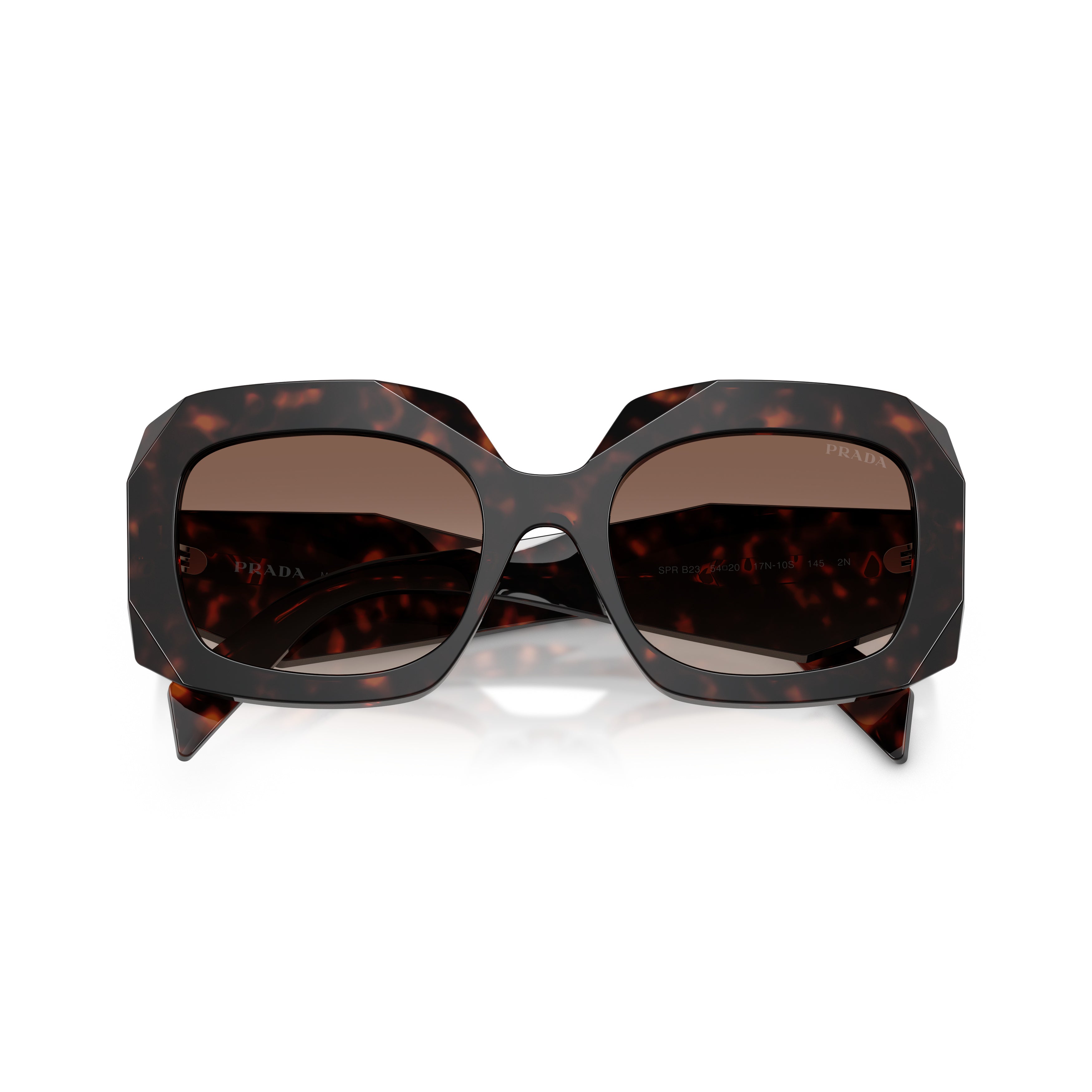 0pr B23s Oversized Square Frame Tortoiseshell Sunglasses