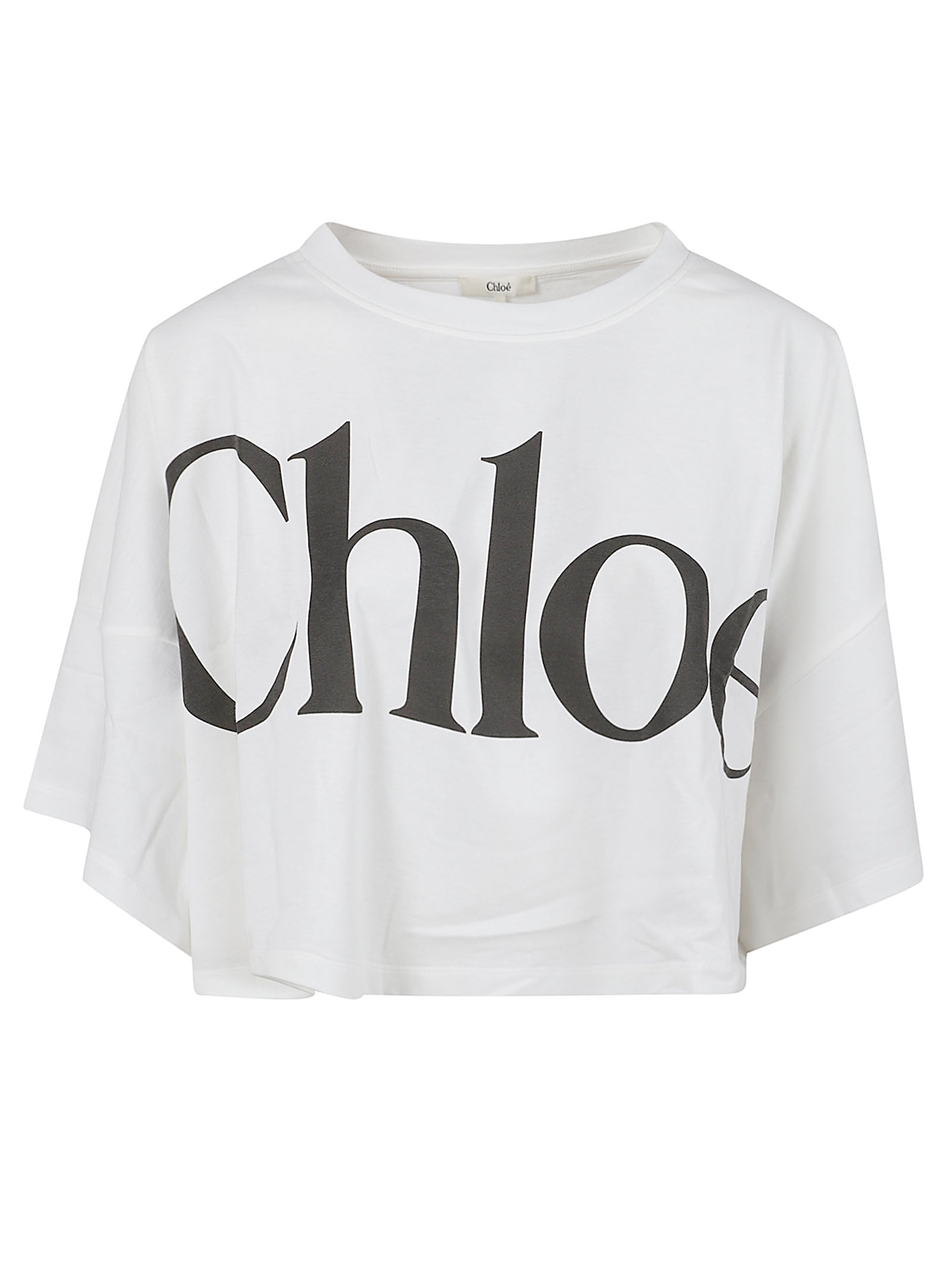 Boxy Cropped T-Shirt In Cotton Jersey