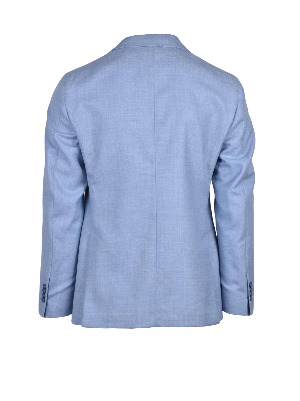 Light Blue Virgin Wool Round Jacket