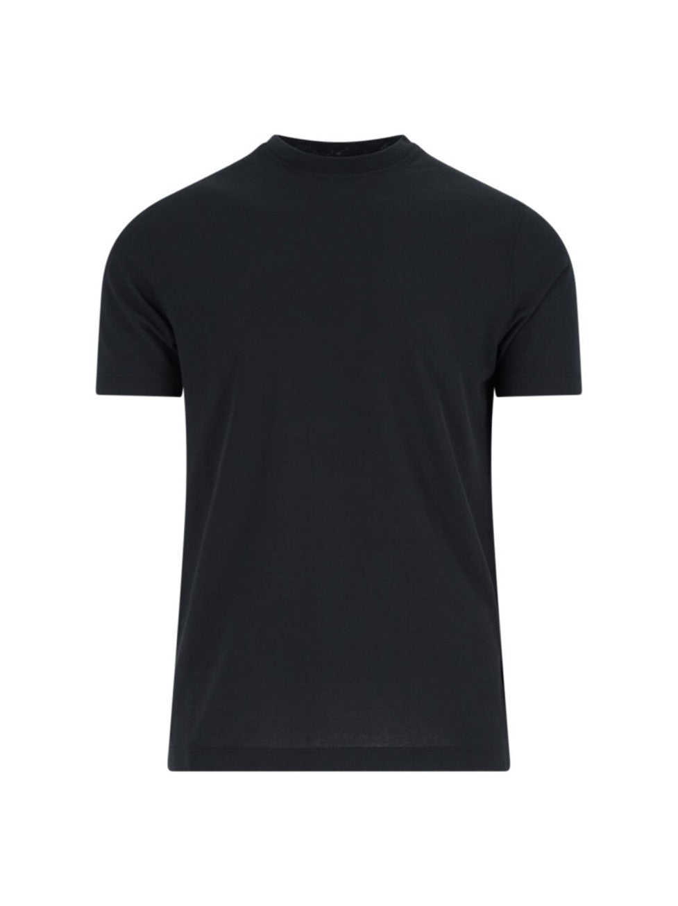 Round Neck Black Cotton T-Shirt