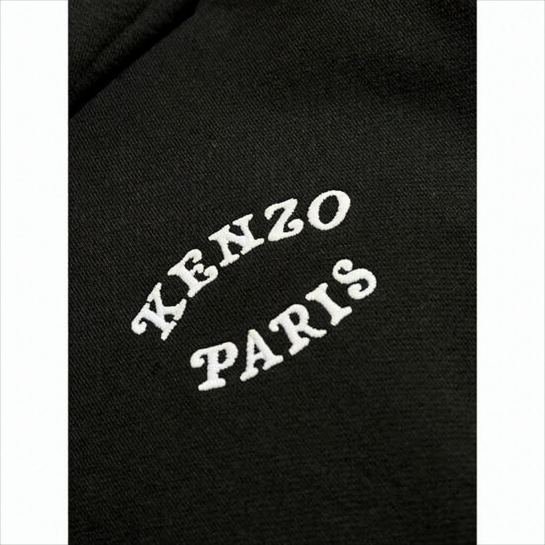 Solid Black Hooded Sweatshirt with Iconic Tiger Graphic