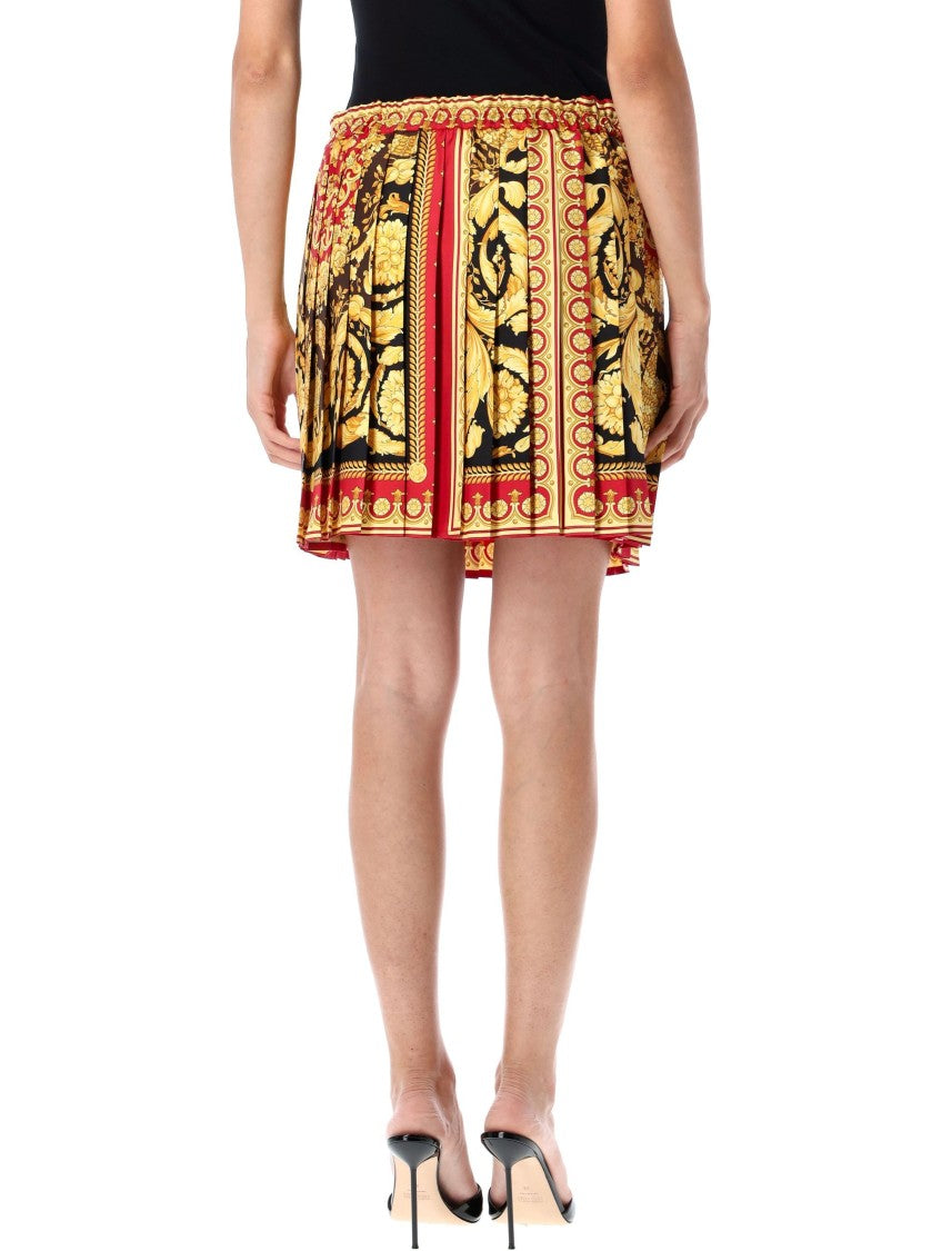 Barocco Pleated Mini Skirt