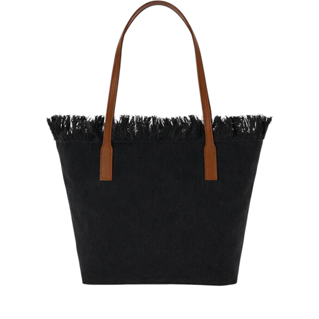 Spacious Tote Bag with Textured Body