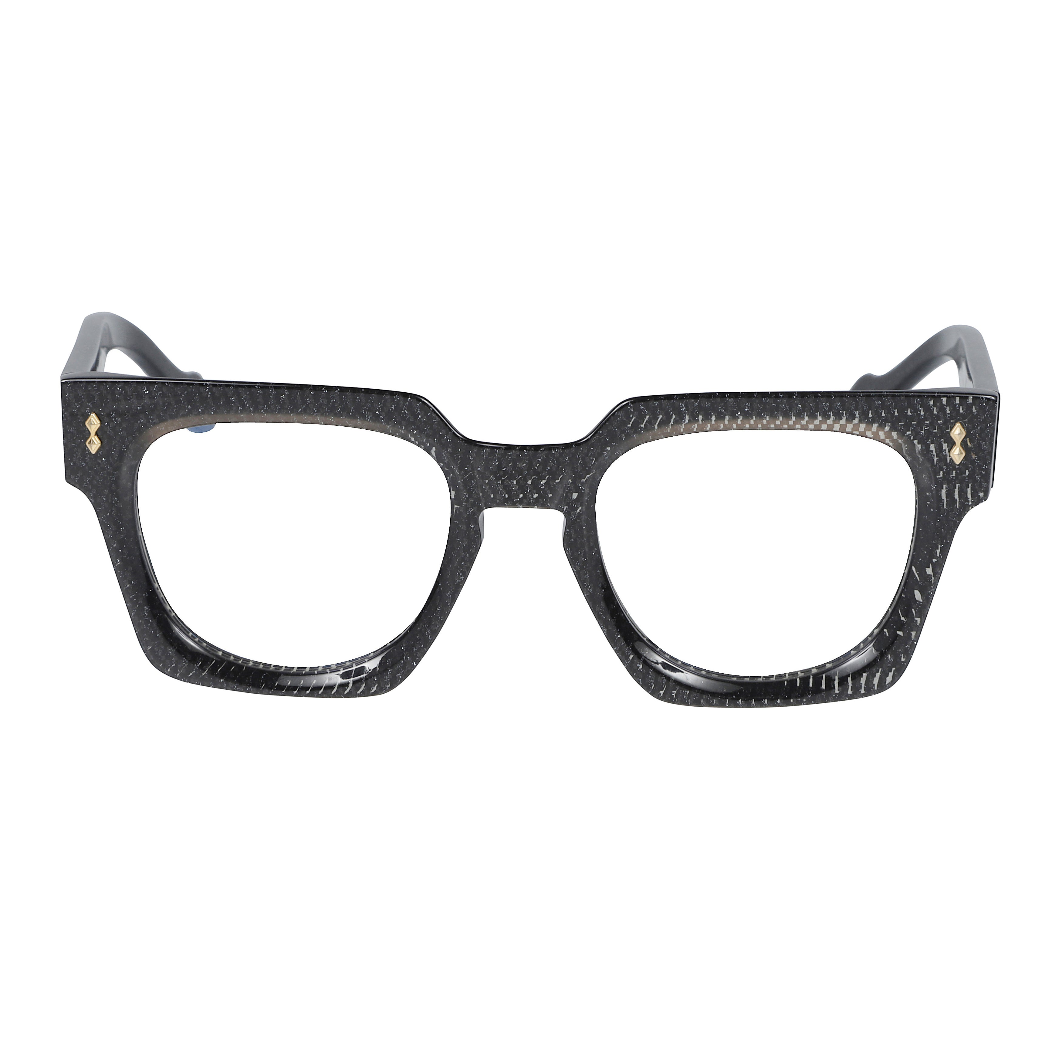 Maya Glamour Bold Textured Square Frame Eyeglasses