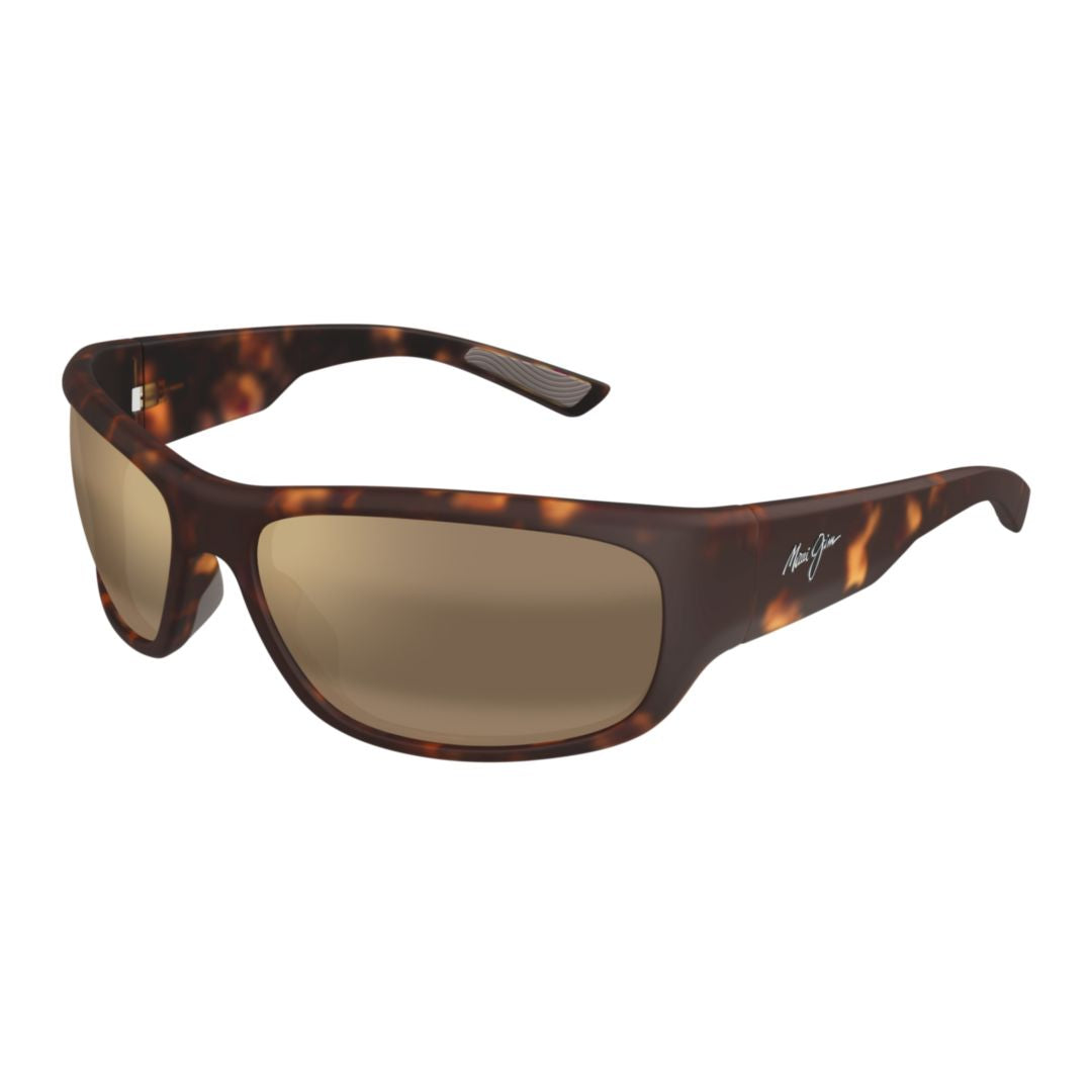 Maukele Rectangular Tortoiseshell Sunglasses with Brown-Tinted Lenses