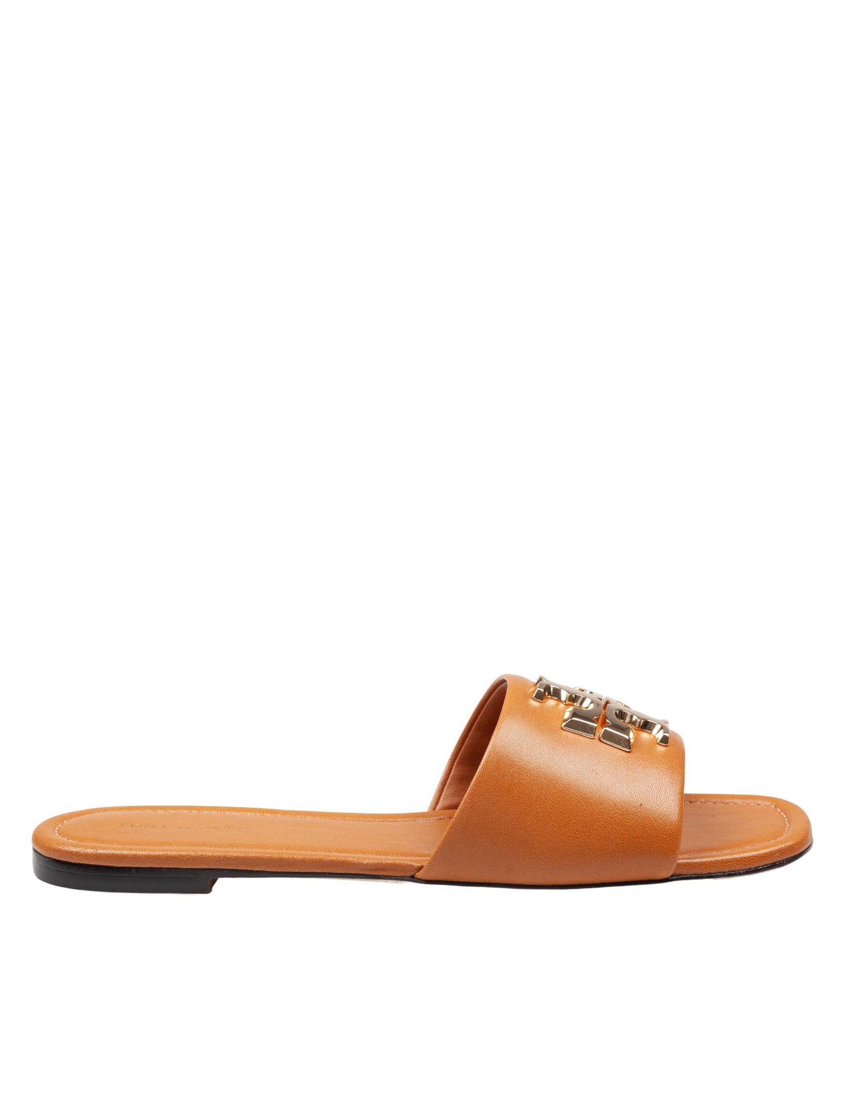 Slide Eleanor In Caramel Color Leather