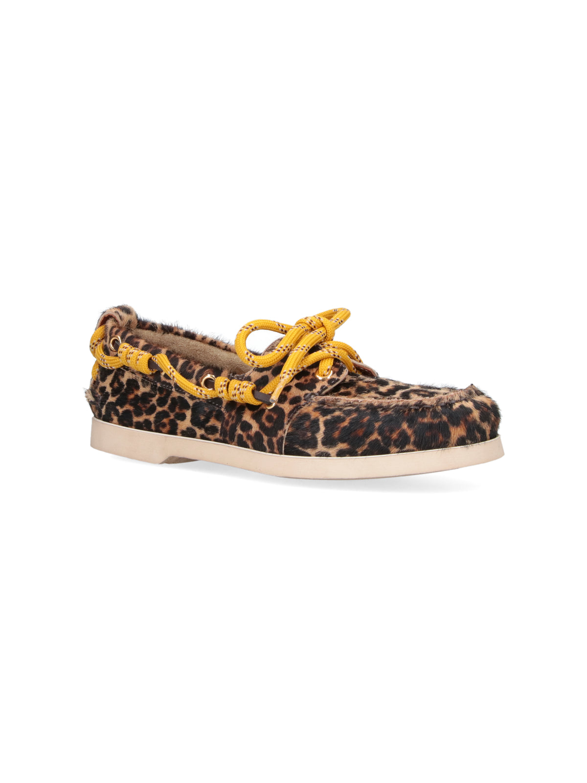 Brown Cruise Animal Print Leather Moccasins