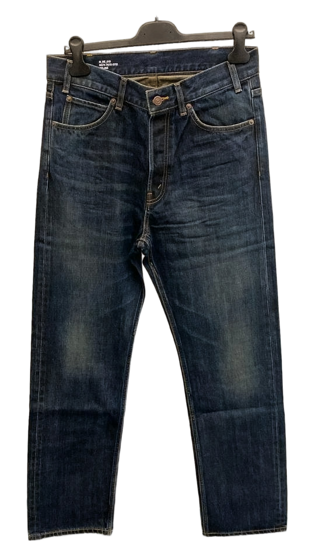 Classic Five-Pocket Denim Pants with Slightly Faded Wash