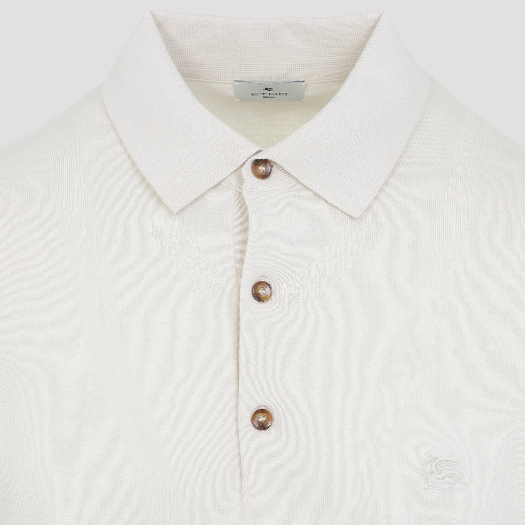 Short-Sleeve Cotton Polo Shirt With Tonal Embroidery