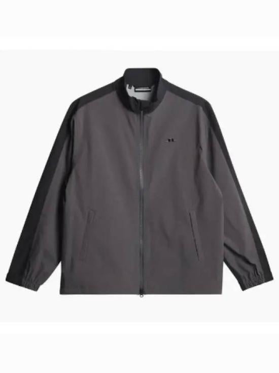 Minimalist Zip-Up Jacket With Stand Collar And Relaxed Fit