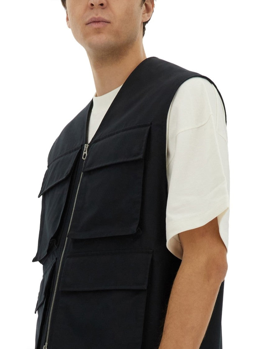 Black Cargo Vest
