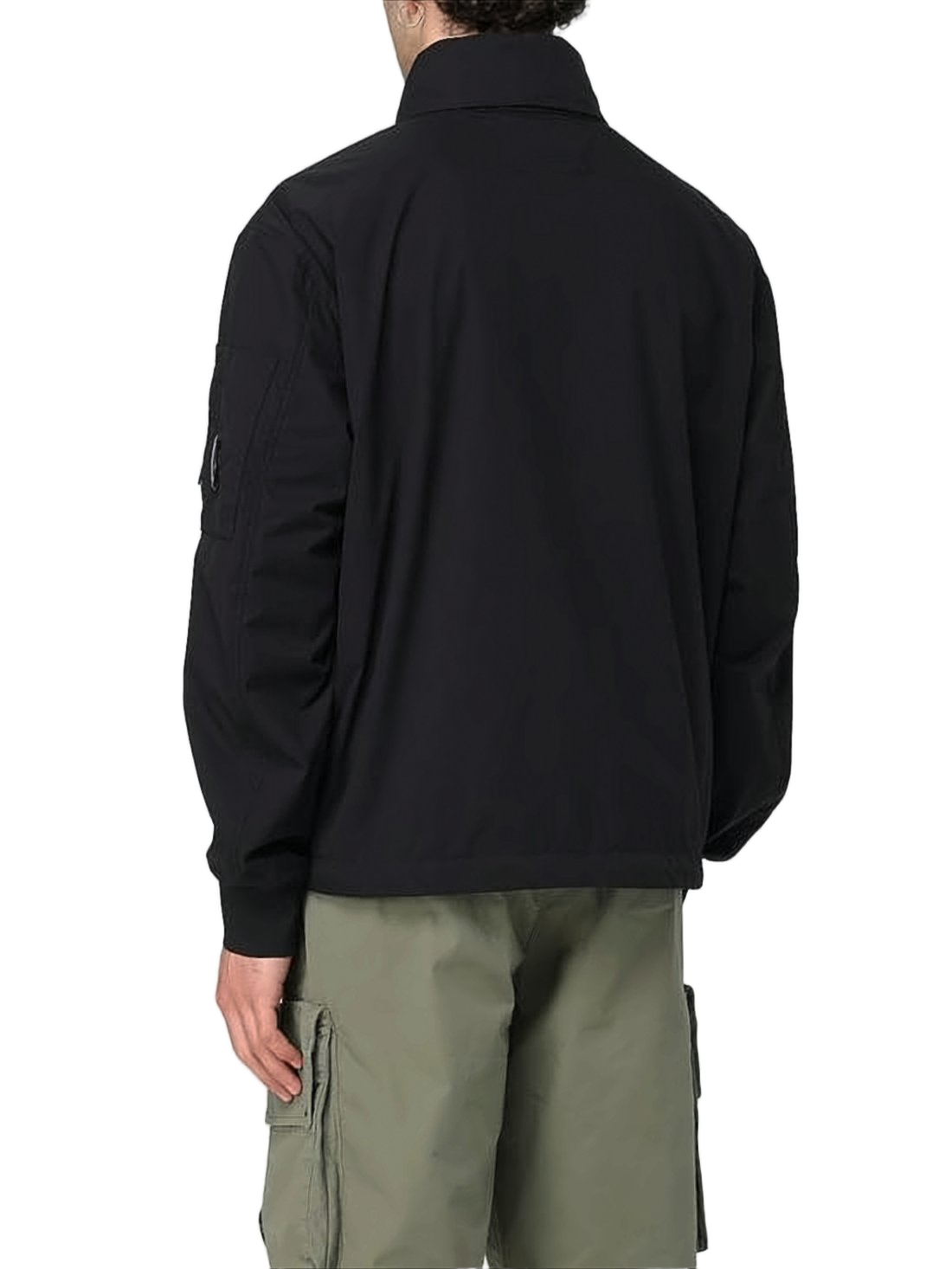 Minimalist Black Jacket with High Collar