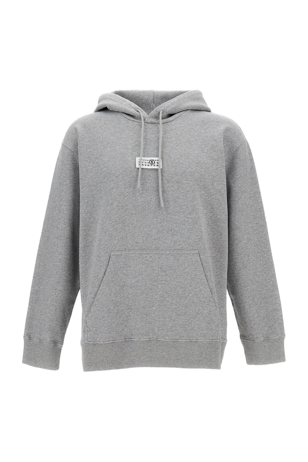Grey Oversized Cotton Hoodie With Front Pocket