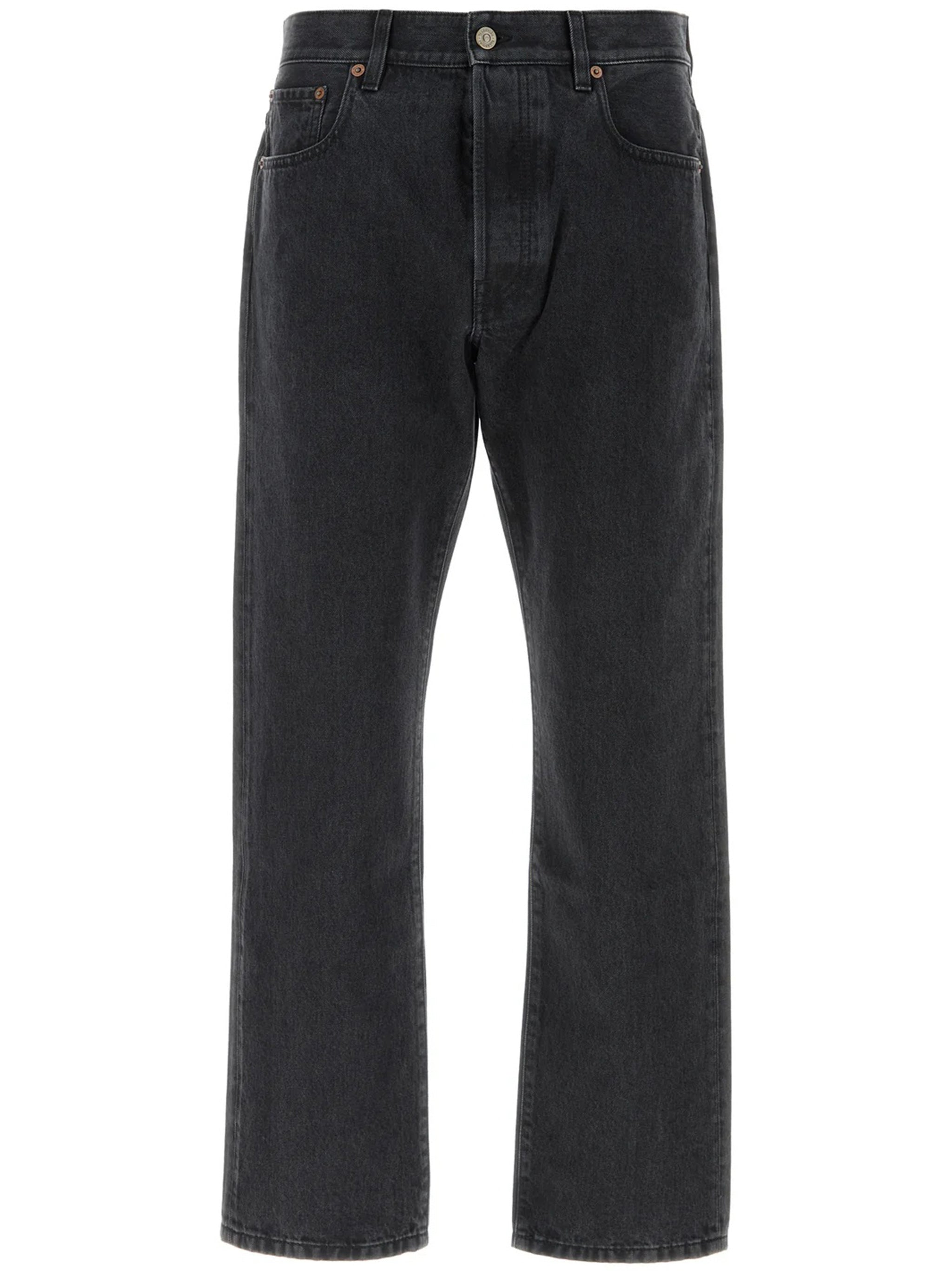 Black Denim 5 Tasche Washed Jeans