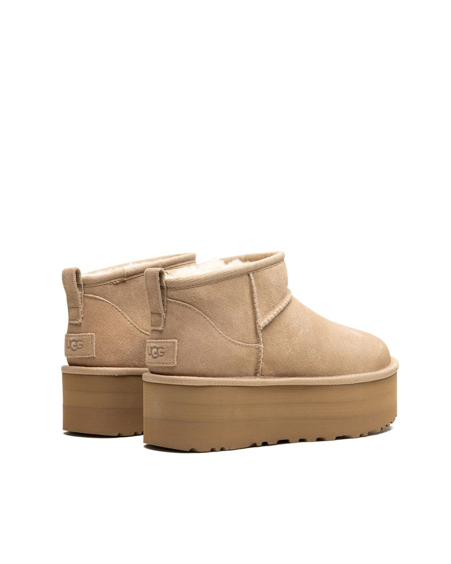 Classic Ultra Mini Platform Boots Sand