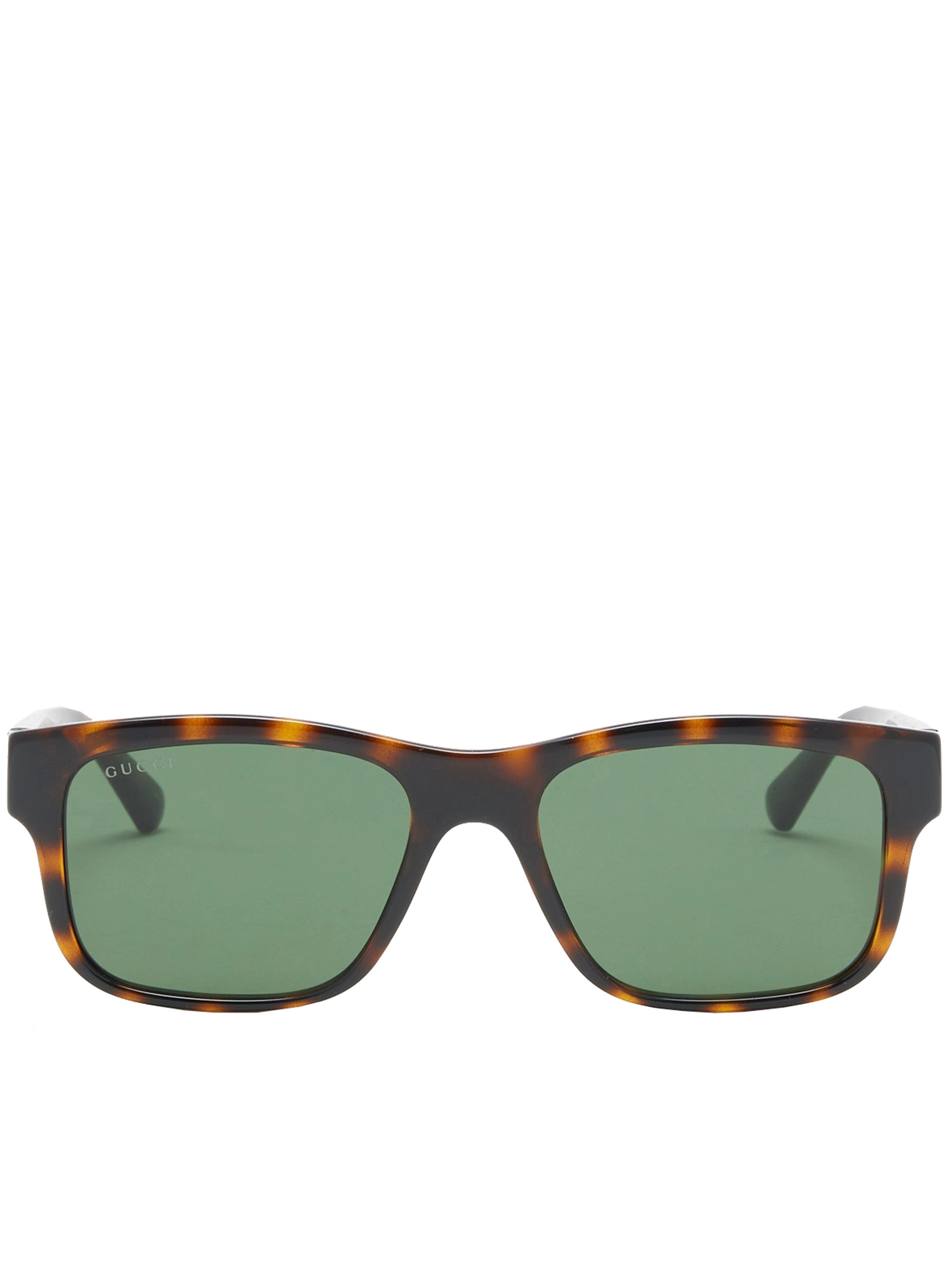 Brown Rectangular Tortoiseshell Amber Sunglasses